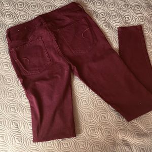 American Eagle Maroon Skinny Jeggings - Size 2